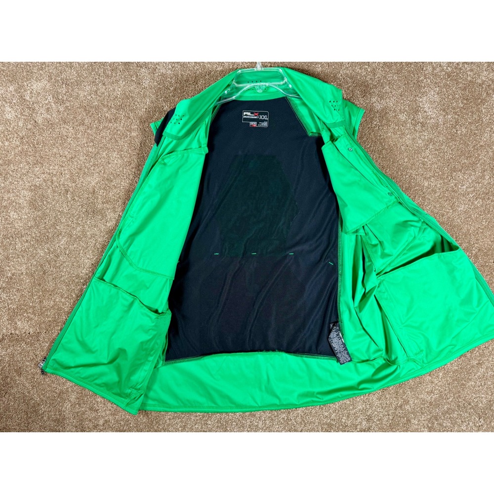 RLX Ralph Lauren Men's Golf Vest Green Full Zip Logo Pockets Size XXL‎ - Picture 8 of 11